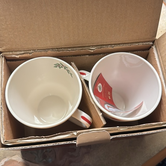 NIB Spode Christmas Tree mug set with spoons - Picture 7 of 16